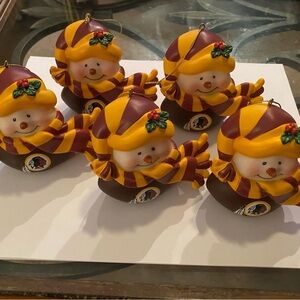 Redskins snowman ornaments- set of 5